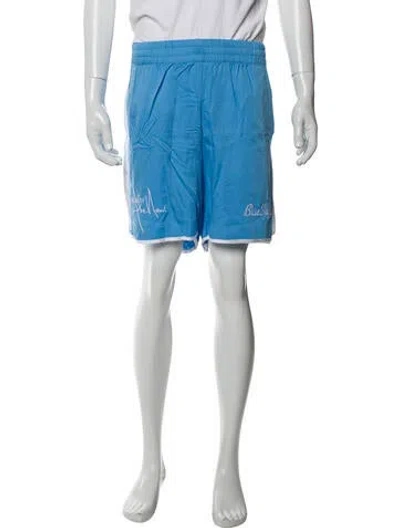 Pre-owned Blue Sky Inn Graphic Print Athletic Shorts In Blue