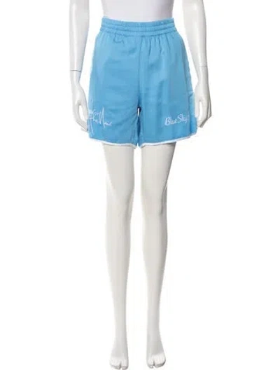 Pre-owned Blue Sky Inn Graphic Print Athletic Shorts In Blue