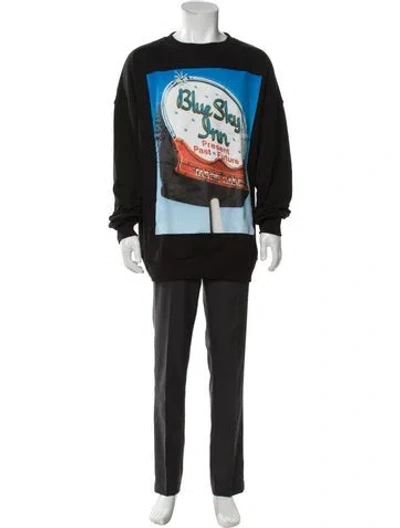 Pre-owned Blue Sky Inn Graphic Print Crew Neck Sweatshirt W/ Tags In Black