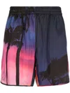 Blue Sky Inn Graphic-print Elasticated-waist Shorts