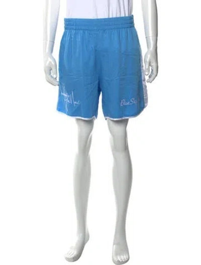 Pre-owned Blue Sky Inn Graphic Print Jogger Shorts In Blue
