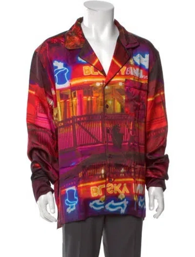 Pre-owned Blue Sky Inn Graphic Print Long Sleeve Shirt W/ Tags In Red