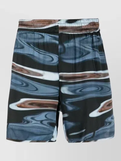 Blue Sky Inn Graphic Print Shorts Elasticated Waistband In Multi