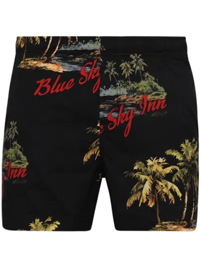 Blue Sky Inn Island Deck Shorts In Black
