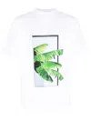 BLUE SKY INN LEAF-PRINT COTTON T-SHIRT