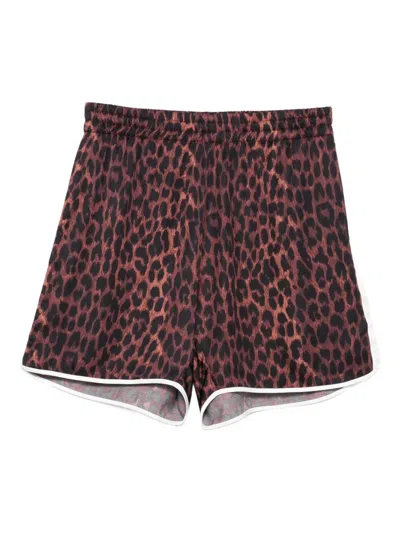 Blue Sky Inn Leopard-print Elasticated-waist Shorts In Animal Print