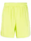 Blue Sky Inn Contrasting-sides Track Shorts In Light Green