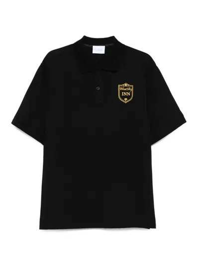 Blue Sky Inn Logo-embroidered Polo Shirt In Black
