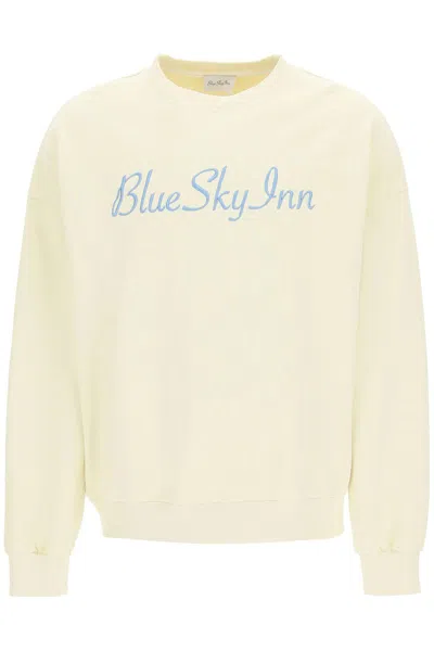 Blue Sky Inn Logo Embroidery Sweatshirt In Beige