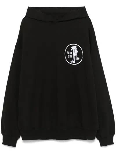 Blue Sky Inn Logo-print Hoodie In Black