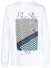Blue Sky Inn Check Pool Graphic-print Cotton-jersey T-shirt