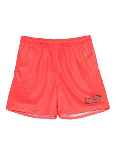 Blue Sky Inn Logo-print Soccer Shorts In Red