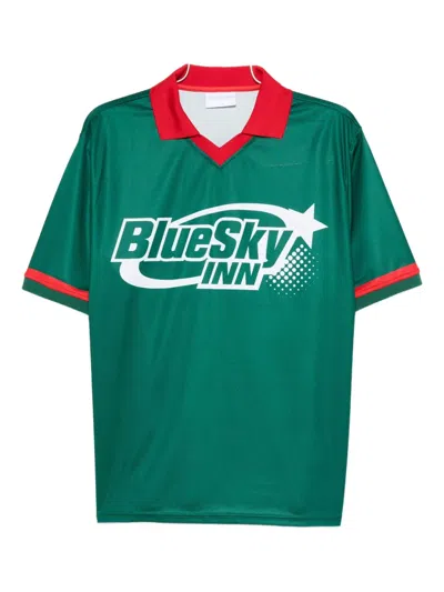 Blue Sky Inn Logo-print Soccer T-shirt In Green