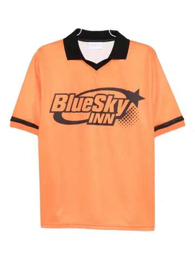 Blue Sky Inn Logo-print Soccer T-shirt In Orange