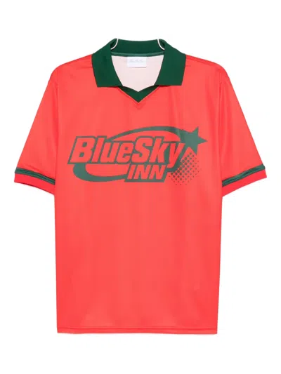 Blue Sky Inn Logo-print Soccer T-shirt In Red