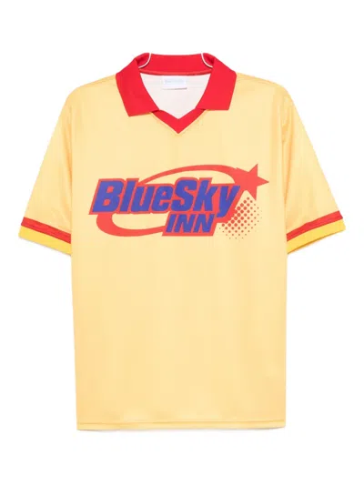 Blue Sky Inn Logo-print Soccer T-shirt In Yellow