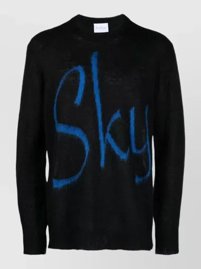 Blue Sky Inn Logo Wool Blend Crew Neck Sweater In Black
