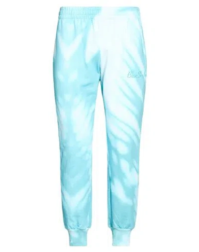 Blue Sky Inn Man Pants Sky Blue Size L Cotton, Elastane