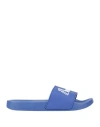 Blue Sky Inn Logo-embossed Flat Slides In Blue