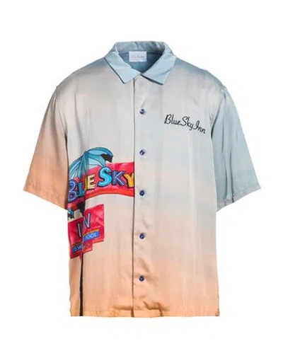 Blue Sky Inn Man Shirt Sky Blue Size L Viscose