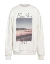 Blue Sky Inn Man Sweatshirt Ivory Size Xl Cotton, Elastane In White