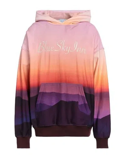 Blue Sky Inn Man Sweatshirt Orange Size M Cotton, Elastane