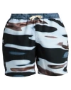 Blue Sky Inn Badeshorts Mit Abstraktem Print In Green