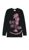 Blue Sky Inn Mohair Sweater With Palms In Black