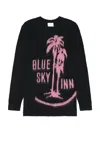 Blue Sky Inn Mohair Sweater With Palms In Black