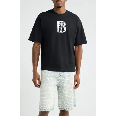 Blue Sky Inn Palm Logo Cotton Graphic T-shirt In Black