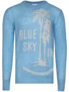 Blue Sky Inn Palm Print Mohair Jumper In Blue