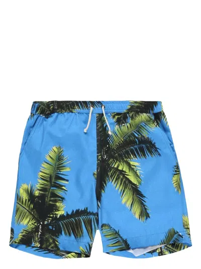 BLUE SKY INN PALM TREE-PRINT SWIM SHORTS