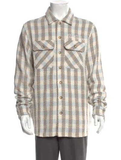 Pre-owned Blue Sky Inn Plaid Print Long Sleeve Shirt In Neutral