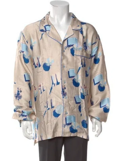 Pre-owned Blue Sky Inn Printed Long Sleeve Shirt W/ Tags In Neutral