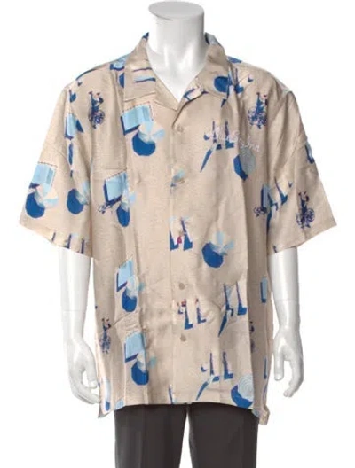 Pre-owned Blue Sky Inn Printed Short Sleeve Shirt W/ Tags In Neutral
