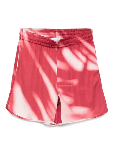Blue Sky Inn Shadow-print Shorts In Red