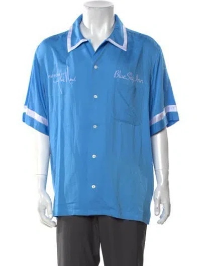 Pre-owned Blue Sky Inn Short Sleeve Shirt In Blue/white