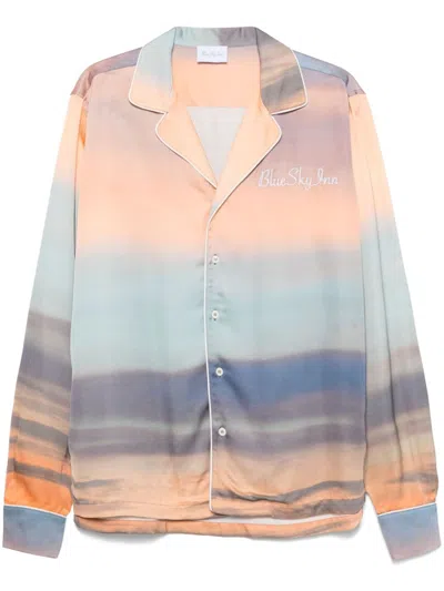 Blue Sky Inn Sunrise-print Shirt In Blue