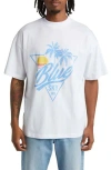 Blue Sky Inn Sunset Logo Graphic Tee In White