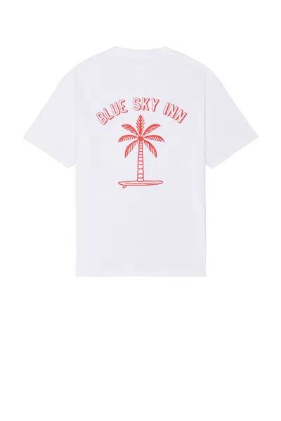 Blue Sky Inn Surf Palm T-shirt In White