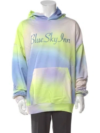Pre-owned Blue Sky Inn Tie-dye Print Crew Neck Hoodie W/ Tags In Green