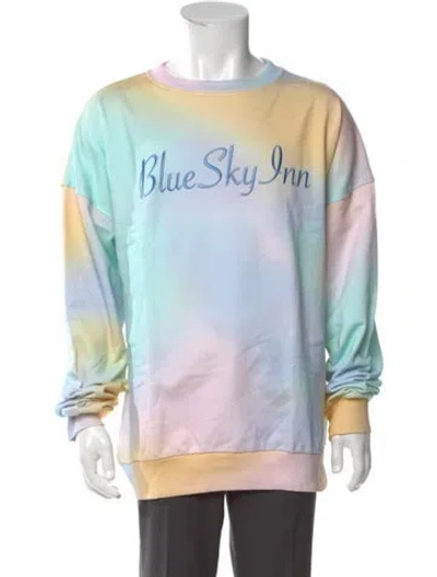 Pre-owned Blue Sky Inn Tie-dye Print Crew Neck Sweatshirt W/ Tags In Blue
