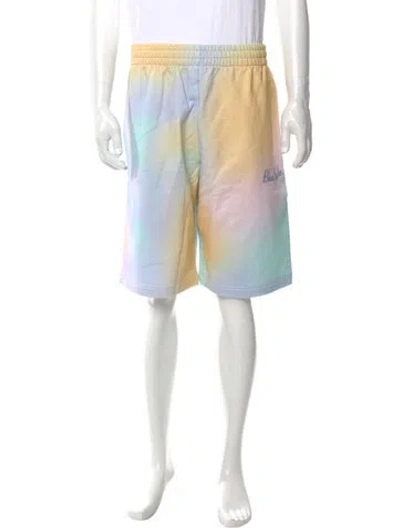 Pre-owned Blue Sky Inn Tie-dye Print Jogger Shorts W/ Tags In Yellow