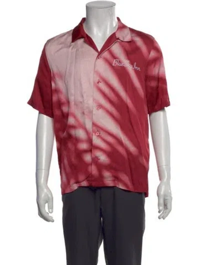Pre-owned Blue Sky Inn Tie-dye Print Short Sleeve Shirt In Red