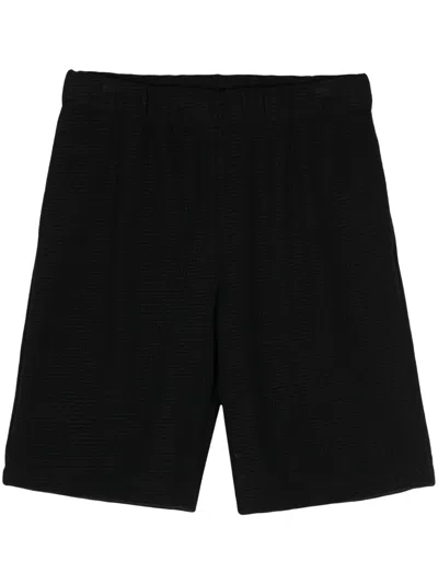 Blue Sky Inn Waffle-pattern Deck Shorts In Black