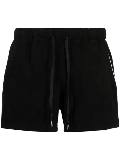 Blue Sky Inn Waiter Cotton Terry-cloth Shorts In Black