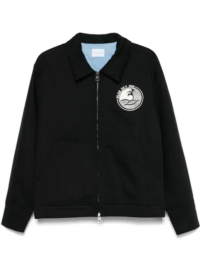 Blue Sky Inn Wave-logo Denim Jacket In Black