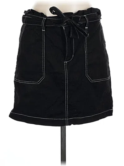 Pre-owned Blue Spice Denim Skirt In Black