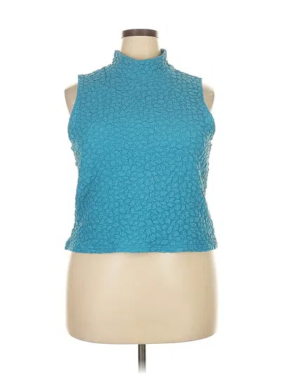 Pre-owned Blue Tassel Sleeveless Blouse In Blue