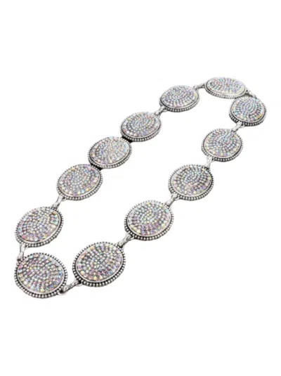 Blue Tortoise Women's Concho Hatband In Silver